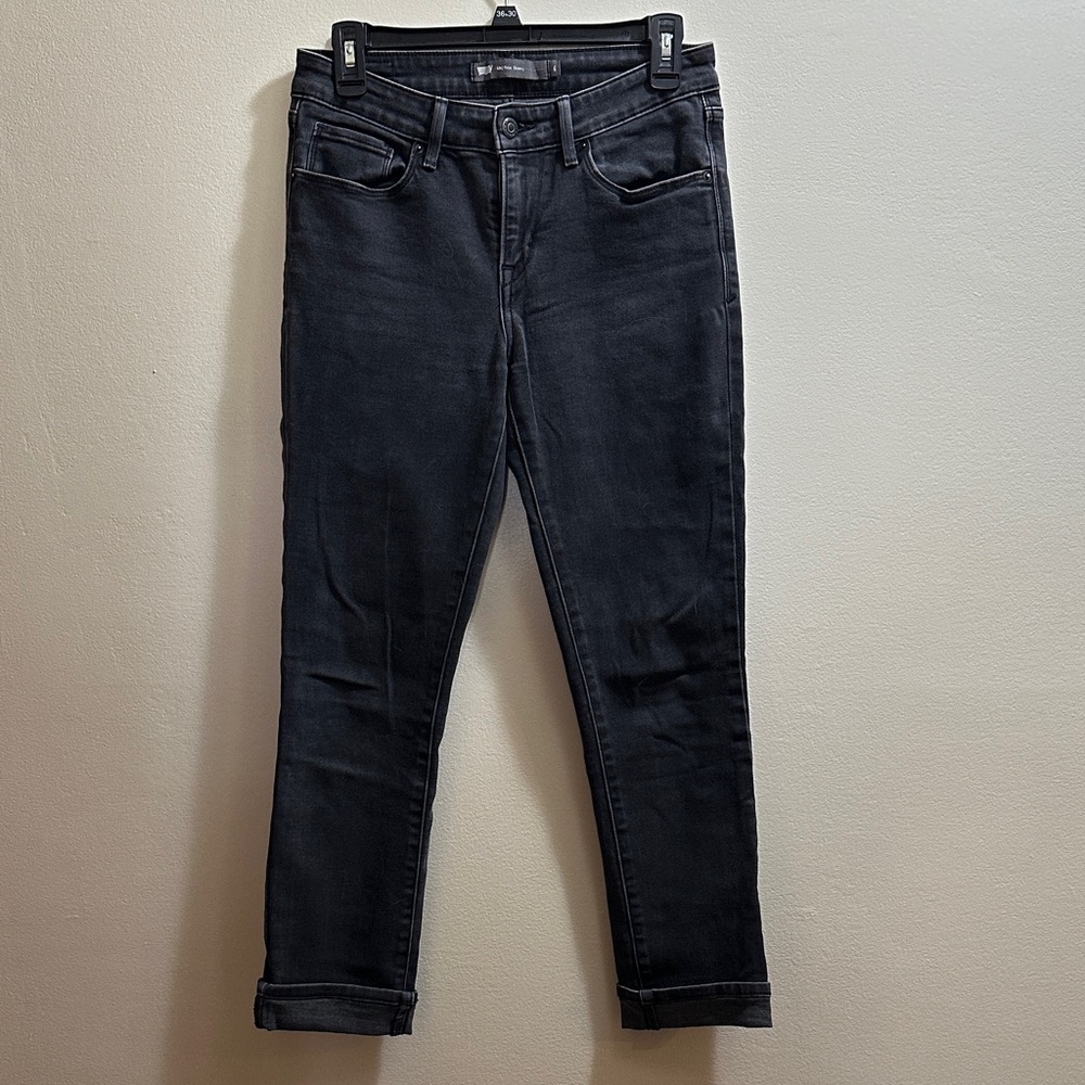 Levi's Charcoal Mid Rise Skinny Jeans